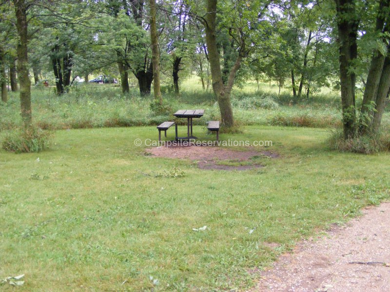 Campsite 31 in Blue Mounds State Park Campground at Blue Mounds State